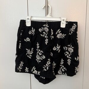 Linen-Blend Embroidered Pull-On